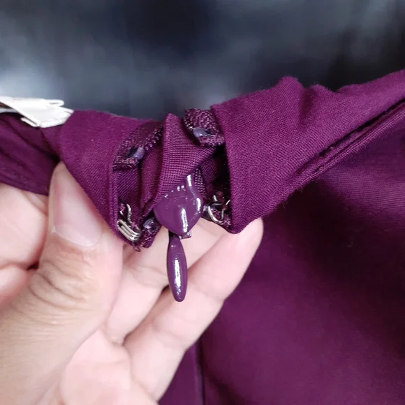 J.Crew Erica  strapless pleated mini cocktail dress w/ pockets in spiced wine - Picture 8 of 14